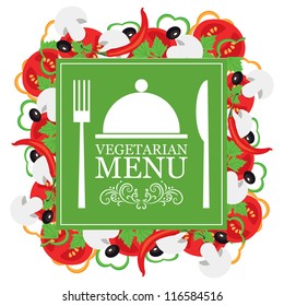 vector vegetarian menu