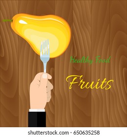 Vector vegetarian organic healthy food cuisine. organic natural realistic fruit. Veggie Lover Element