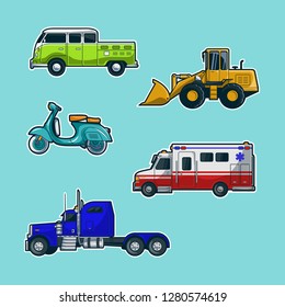 Vector vehicle design for stickers