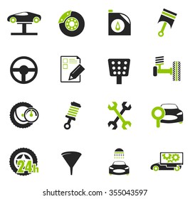 Vector vehicle service station symbol for web icons