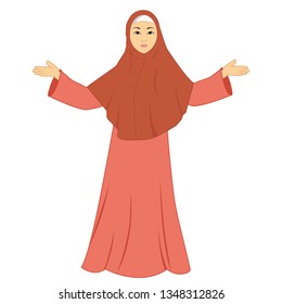 vector of veiled woman