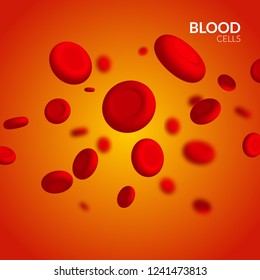 Vector vein blood red cell. Biology medical genetic health. Macro medicine science.