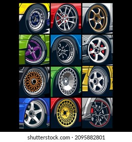 vector VELG VARIANT colorful design is good for additional designs