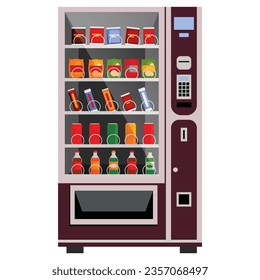 vector vending machines icons set with toys water and coffee machines