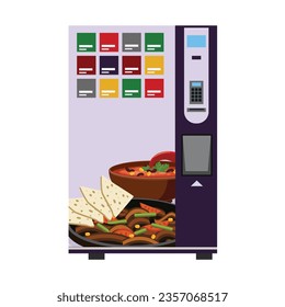 vector vending machines icons set with toys water and coffee machines