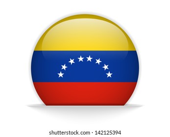 Vector - Venezuela Flag Glossy Button