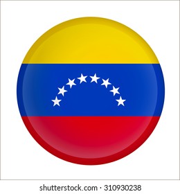 Vector - Venezuela Flag Glossy Button