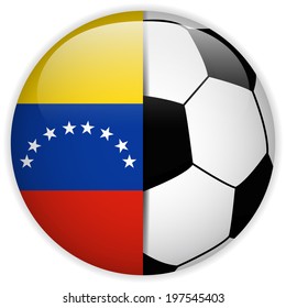 Vector - Venezuela Flag with Soccer Ball Background