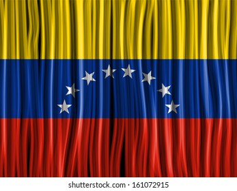Vector - Venezuela Flag Wave Fabric Texture Background