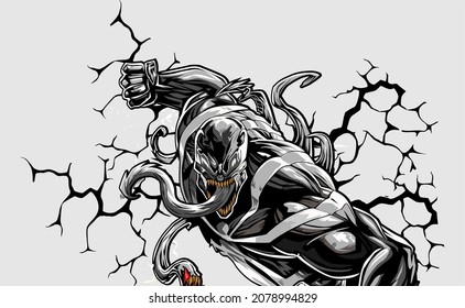 vector venom illustration for poster