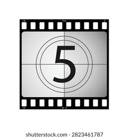 vector, ventage Film countdown, five