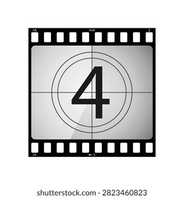 vector, ventage Film countdown, four