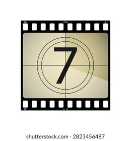 vector, ventage Film countdown, seven