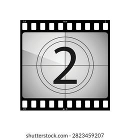 vector, ventage Film countdown, two