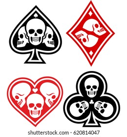 vector ventage suits of playing cards