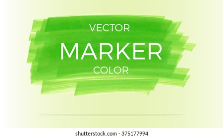 Vector verdant stripes drawn with markers. Elements for design and background