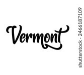 Vector Vermont text typography design for tshirt hoodie baseball cap jacket and other uses vector