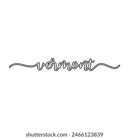 Vector Vermont text typography design for tshirt hoodie baseball cap jacket and other uses vector