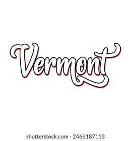 Vector Vermont text typography design for tshirt hoodie baseball cap jacket and other uses vector