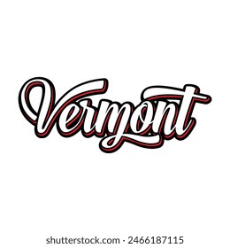 Vector Vermont text typography design for tshirt hoodie baseball cap jacket and other uses vector