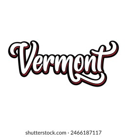 Vector Vermont text typography design for tshirt hoodie baseball cap jacket and other uses vector