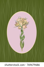 Vector vernal, delicate botanical complimentary or vertical banners with soft, subtle flower. Design for natural cosmetics, health care products. Can be used as a greeting card or wedding invitation.