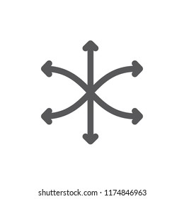 Vector versatile, flexibility line icon. Symbol and sign illustration design. Isolated on white background