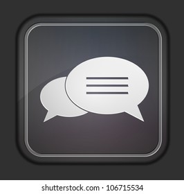 Vector version. Bubble speech icon. Eps 10 illustration. Easy to edit