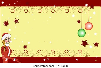 Vector version: Christmas and New Year card