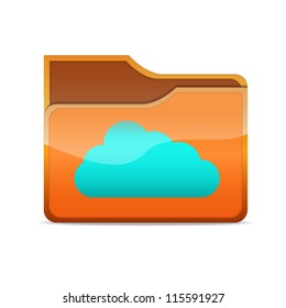 a vector version of cloud  folder icon