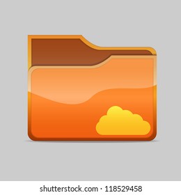 a vector version of cloud  folder icon