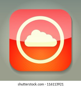 a vector version of cloud icon