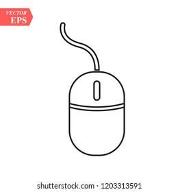 Vector version. computer mouse line icon. Eps 10 illustration. Easy to edit