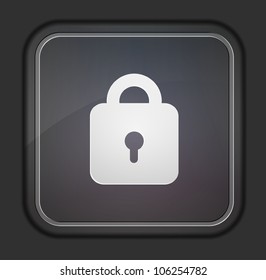 Vector version. Lock icon. Eps 10 illustration. Easy to edit