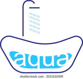 vector version of the logo designating water, for firms selling plumbing and bathroom furniture