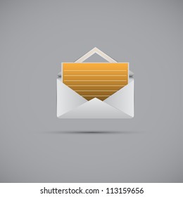 Vector version. Mail and message icon. Eps 10 illustration. Easy to edit
