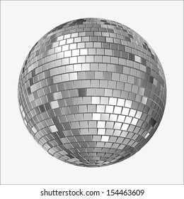 Vector Version of  a Mirrorball, Mirror Ball, Disco Ball, Discoball or Spiegelkugel, for party flyers