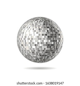 Vector Version of a Mirrorball, Mirror Ball, Disco Ball, for party flyers illustration on white background