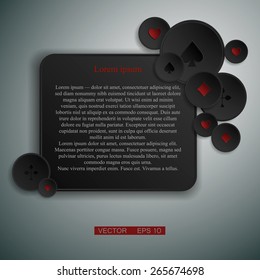 Vector version. Poker frame with cards as a symbol of luck. vector Eps 10
