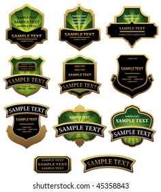 Vector version. Set of labels for design food and beverages. Jpeg version is also available