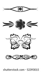  Vector version. Swirl elements and monograms for design and decorate.