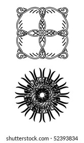 Vector version. Swirl elements and monograms for design and decorate.