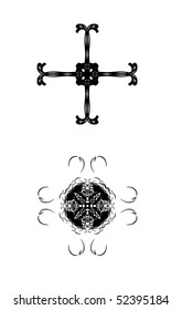 Vector version. Swirl elements and monograms for design and decorate.