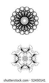 Vector version. Swirl elements and monograms for design and decorate.