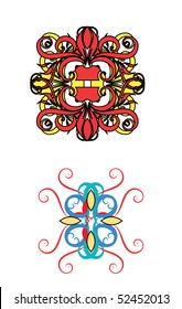 Vector version. Swirl elements and monograms for design and decorate.
