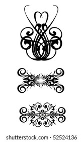 Vector version. Swirl elements and monograms for design and decorate
