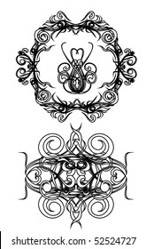 Vector version. Swirl elements and monograms for design and decorate.