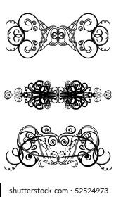 Vector version. Swirl elements and monograms for design and decorate.