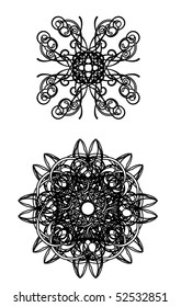 Vector version. Swirl elements and monograms for design and decorate.