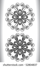 Vector version. Swirl elements and monograms for design and decorate.